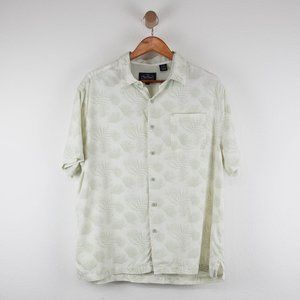 Nat Nast Cotton Silk Blend Short Sleeve Button Up Shirt Mens Size Large